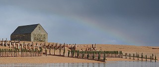 Rainbow over the lifeboat house